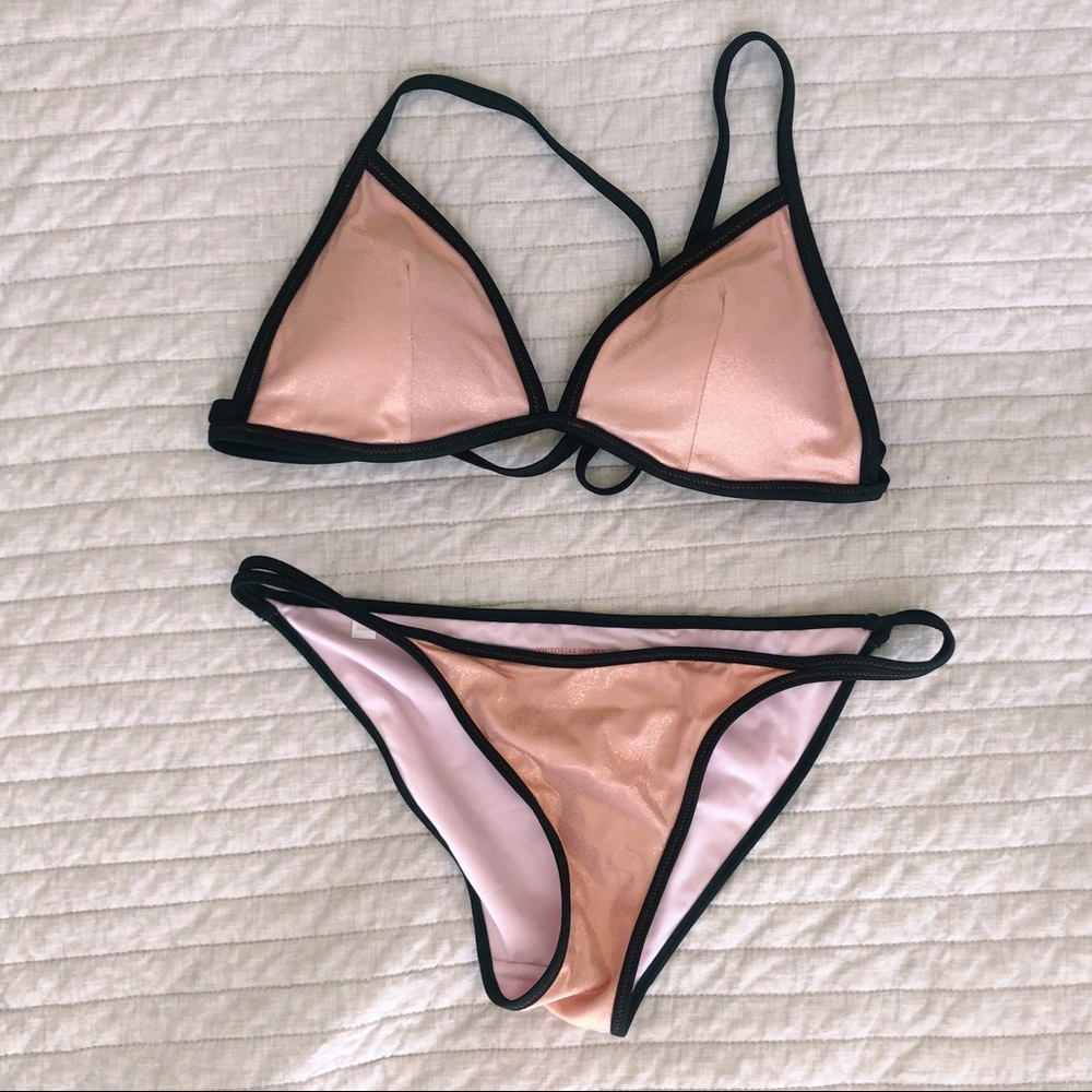 VS SWIM BIKINI shimmery rose gold